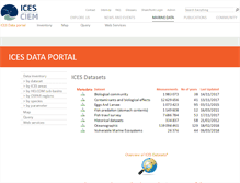 Tablet Screenshot of ecosystemdata.ices.dk